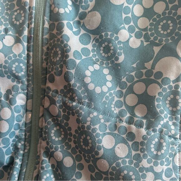 The North Face Fleece Lined TKA Stretch Zip Up Jacket Hoodie Blue Floral Size L - Picture 5 of 7